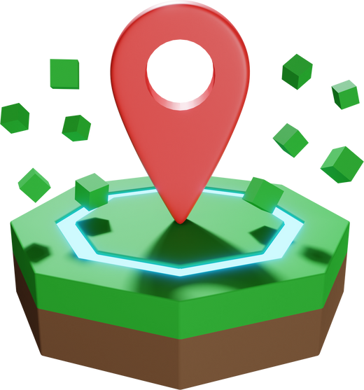 Digital location 3d icon illustration