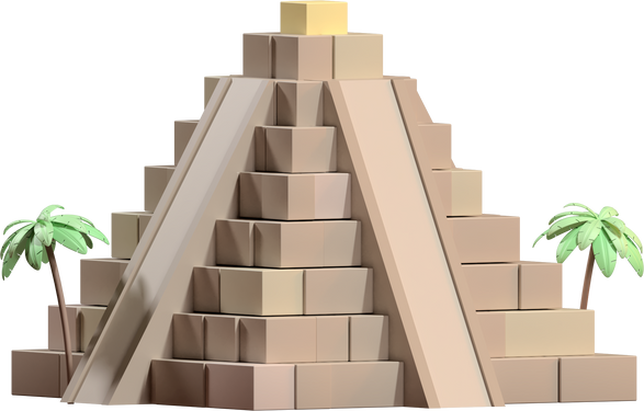 Mayan pyramid 3D illustration