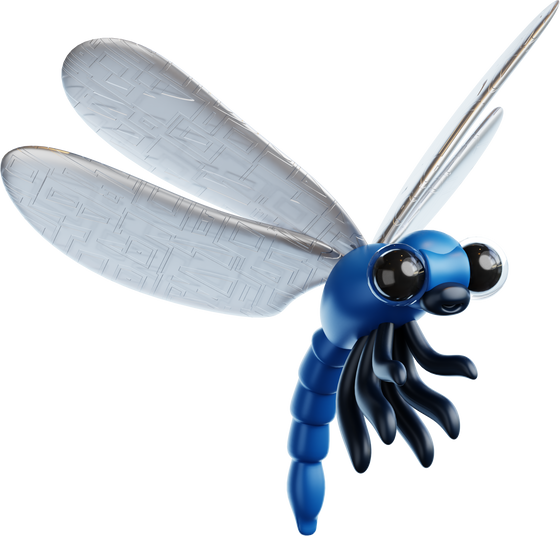 Dragonfly 3D Illustration